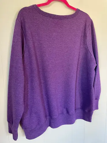 Just My Size purple Crewneck sweatshirt Cotton Poly Women’s size 2X (18W/20W)