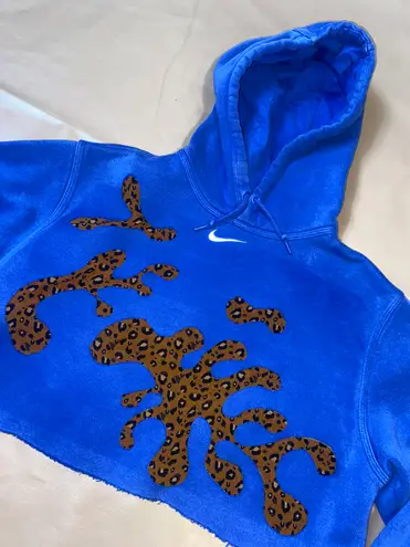 Nike crop hoodie patchwork. Size medium