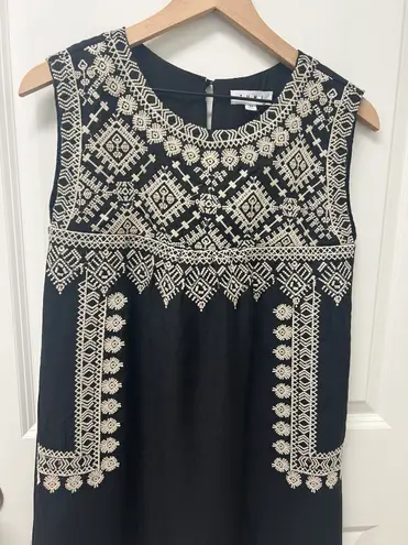THML NWT Sayulita Embroidered black shift dress, size XS