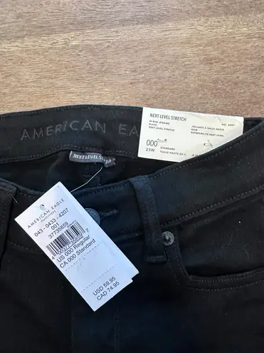 American Eagle Brand New!!!  High Rise Black Jeggings Size 000 (23 inch waist)