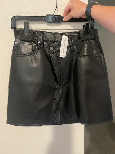 AGOLDE black leather skirt size: 27