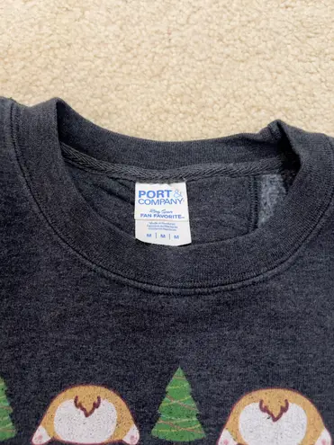 Grey Merry Corgmas Corgi Christmas Sweater Gray Size M