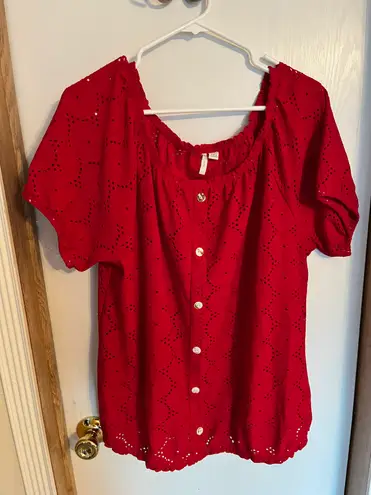 Est. 1946 Red Cutout Top