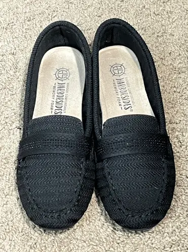 Bedazzled Black Loafers Size 7.5