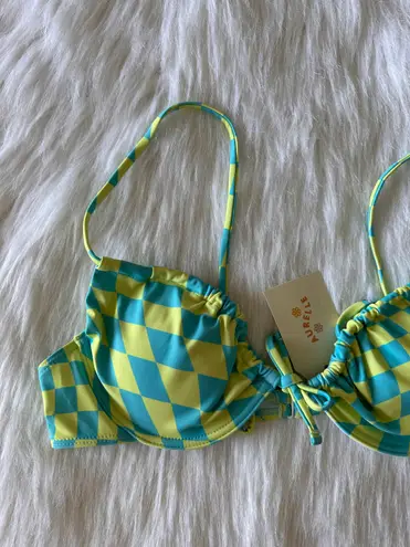Aurelle Swim NWT Riza Green Bikini Top