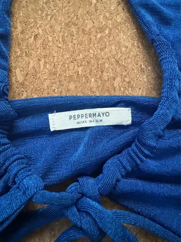 Peppermayo Cobalt Blue Harlow Crop