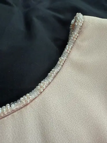 Donna Ricco Vintage Baby Pink Beaded Gown