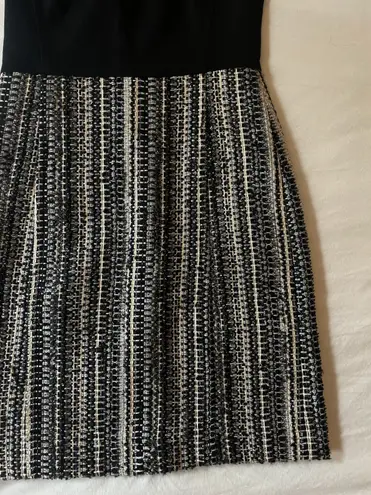 Milly Women’s Size 2 Black and Metallic Tweed A-Line Dress