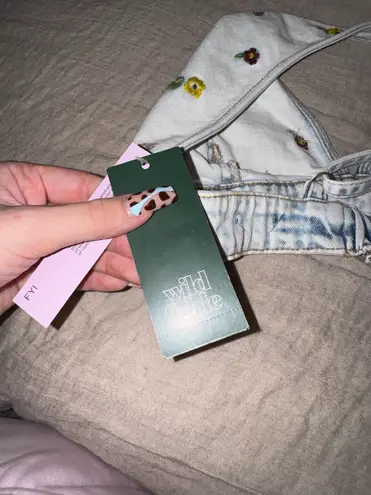 Wild Fable NWT Denim Floral Bralette 