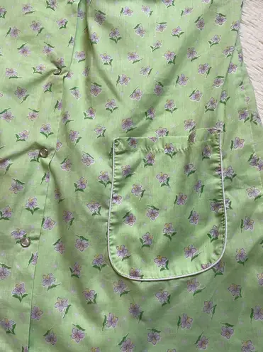 Vintage La ti fashion lingerie cottagecore floral print green gown Size M