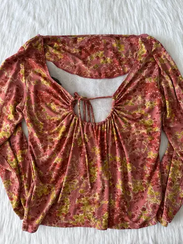 Buckle Black NWOT Floral Wide Cowl Neck Long Sleeve