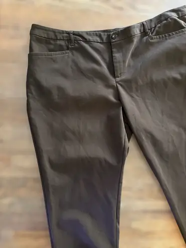 cj banks Womens Size 22W Petite Brown Moderately Curvy Relaxed Fit Trouser Pants