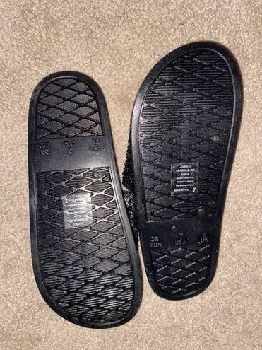 Black Rhinestone Slides Size 7 - Image 3