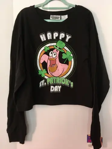 SpongeBob St. Patrick’s Day Shirt, Medium Black