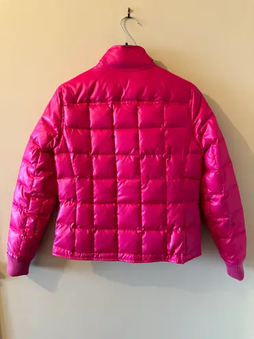 Tory Burch Hot Pink Down Puffer Jacket XS