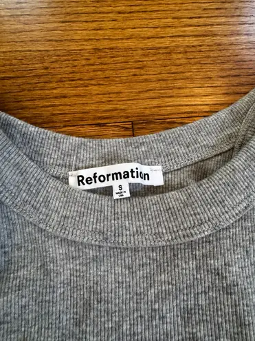Reformation  Ribbed Cotton Tank Dress Size Small in Grey!!