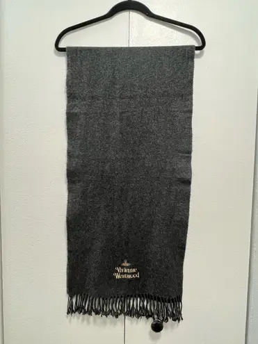 Vivienne Westwood gray wool scarf orb