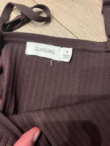 Glassons  Dark Cut Out Ribbed Top