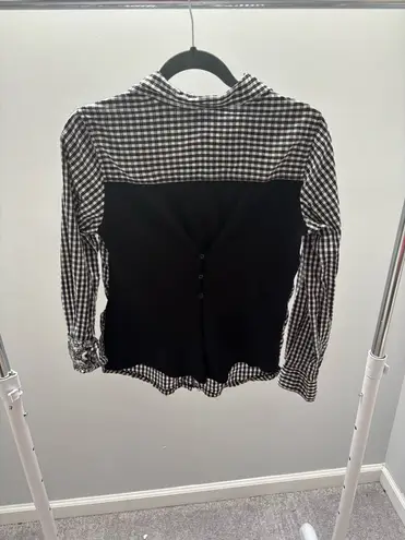 Larry Levine Signature by Black and White Casual Button-Down Shirt