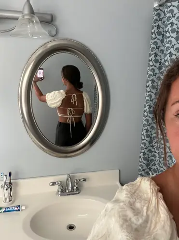 Edikted Luna Faux Leather Flare Jeans