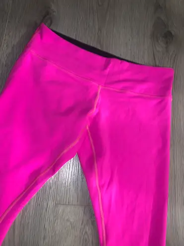 Lululemon Reversible Wunder Under Crop Leggings Pink/Black Size 10