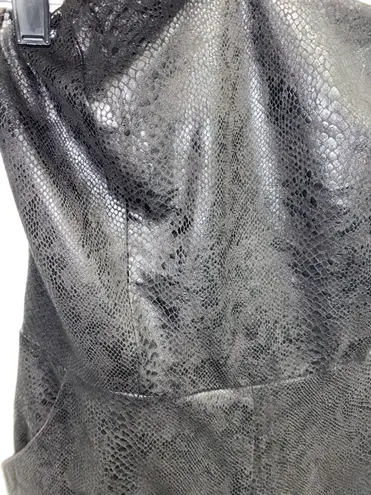 She & Sky Black Snakeskin Strapless Romper - Image 5