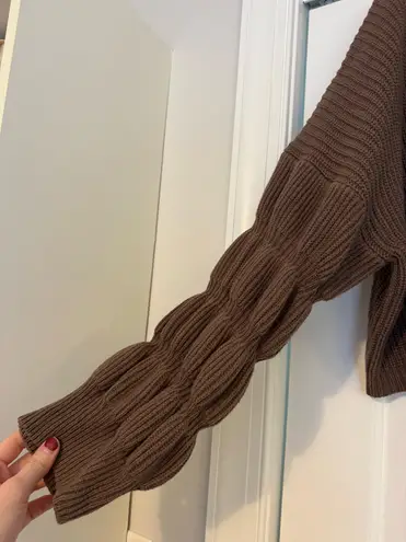 fab'rik Fab’rik brown fun sleeve sweater - Image 3