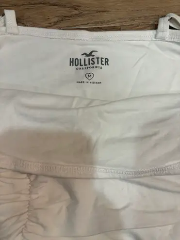 Hollister Cropped White Tank Top