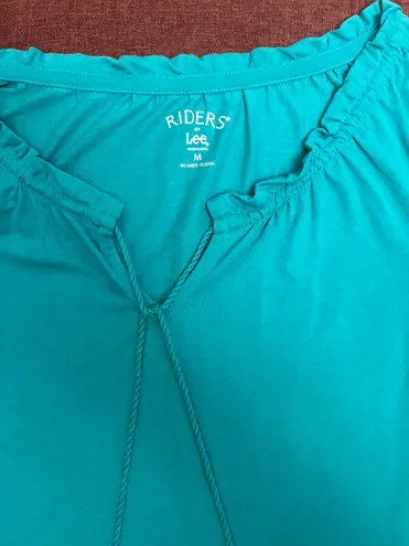 Riders By Lee Aqua Sleeveless Top - Medium