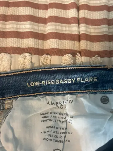 American Eagle Low Rise Baggy Flare Jeans