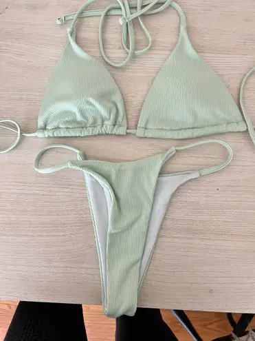 Sage Green Two Piece Bikini Size XS