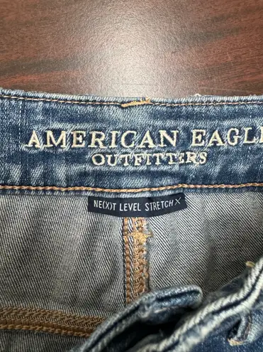American Eagle  Next Level Stretch X Hi-Rise Shortie Distressed Shorts Size 12 thumbnail 3