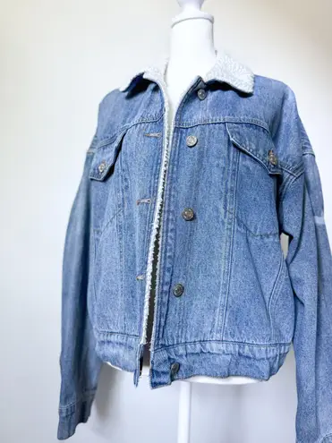 Forever 21 Sherpa Lined Denim Jacket