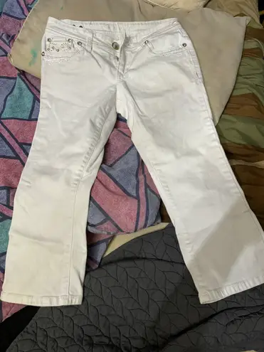 Grace in LA White Capri Jeans Size 8