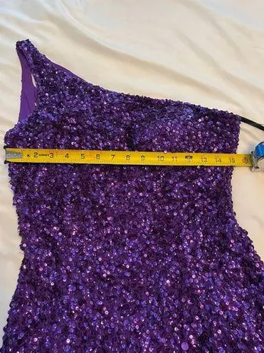 Sherri Hill Purple Sequin  Cocktail