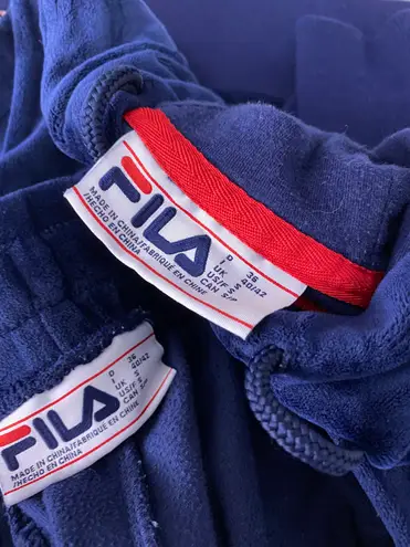 FILA Royal Blue Velvet Matching Sweat Set