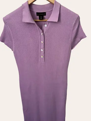 House of Harlow Revolve Purple Ribbed Midi Dress L