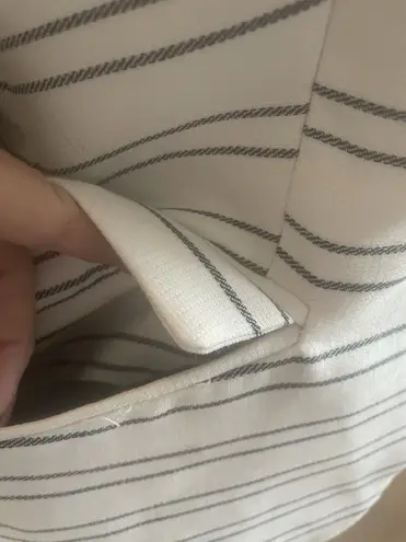 Katherine Barclay White Navy Blue Strips Blazer Sz M One Button Jacket Nautical