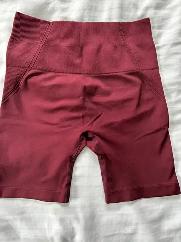 Scrunch Maroon Shorts Red