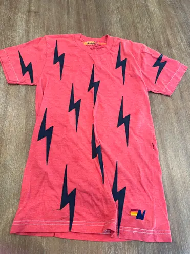 Aviator Nation Lightning Bolt Heather Basic Tee