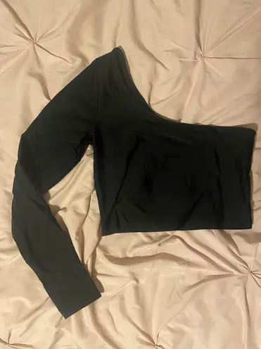 Forever 21 One Shoulder Long Sleeve Crop Top