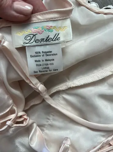 Vintage Dentelle Light Pink Robe & Slip Set Size L