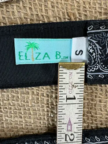 Eliza B. Womens Designer Blue Paisley Cotton Belt S