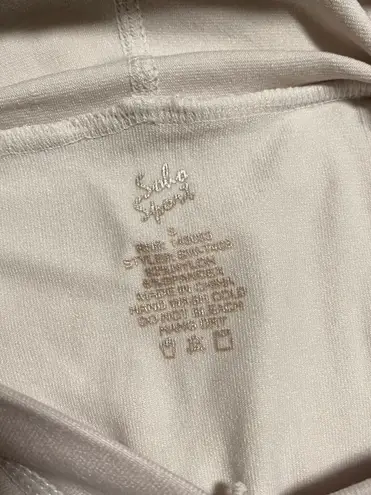 Solo Sport Cream Work It Out Sleeveless Hoodie Tank Top Size S