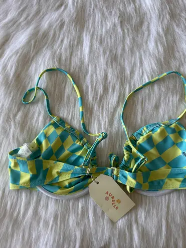 Aurelle Swim NWT Riza Green Bikini Top