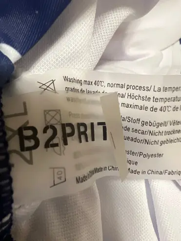 B2Pity B2Prity Navy Backless Halter Style Polka Dot Tummy Control Swimsuit