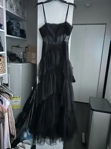 black tulle corset dress