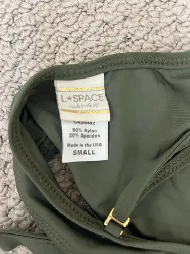 l*space Olive Green Bikini Top