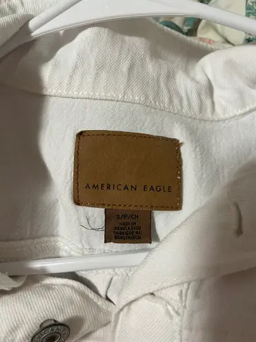 American Eagle White  Denim Romper