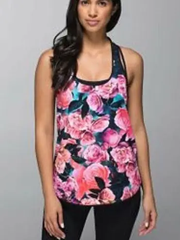 Lululemon  Floral loose fit Tank Top 6 Lightened Up Secret Garden